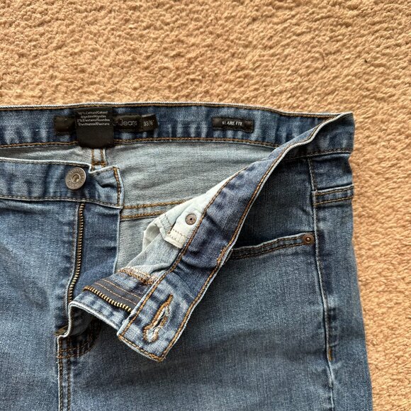 Calvin Klein Jeans Womens 16 33x31 Mid Rise Flare Fit Blue Medium Wash Denim - Picture 4 of 13
